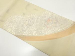 アンティーク　綴れ　菊模様刺繍袋帯（材料）